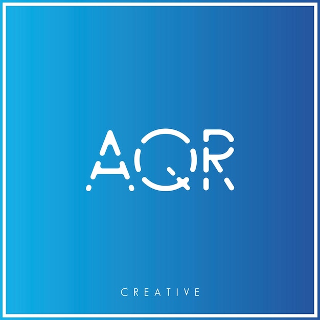 El diseño del logotipo de AQR Creative Vector Latter Minimal Latter Logo Premium Vector Ilustración Monograma