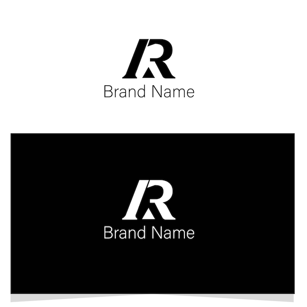 Diseño de logotipo AR Letter con tipografía creativa moderna y moderna