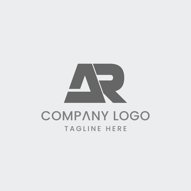 Diseño de logotipo de AR Significado de letra moderno creativo sobresaliente