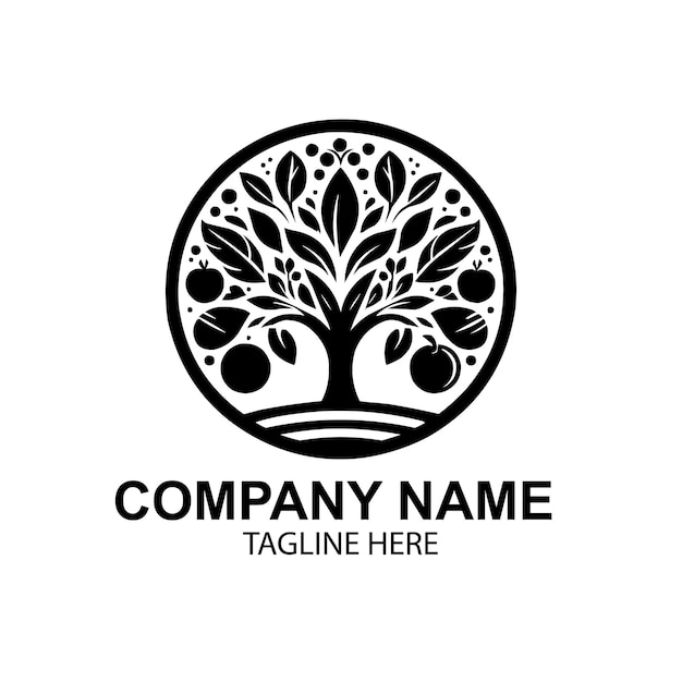 diseño del logotipo del árbol de bienestar vectorial