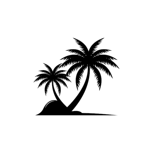 Diseño de logotipo de árbol de coco Planta de playa Vector de árbol de palma Ilustración de verano plantilla