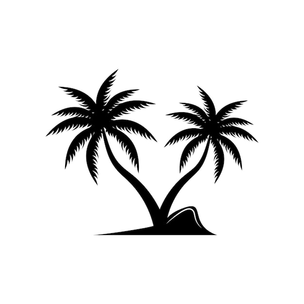 Diseño De Logotipo De Árbol De Coco Planta De Playa Vector Palmera Plantilla De Ilustración De Verano