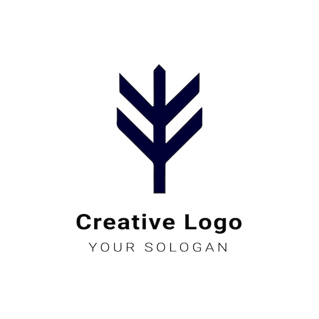 Diseño de logotipo de árbol creativo