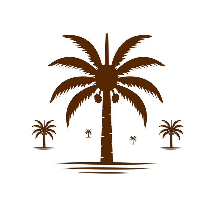 Diseño del logotipo del árbol de dátiles