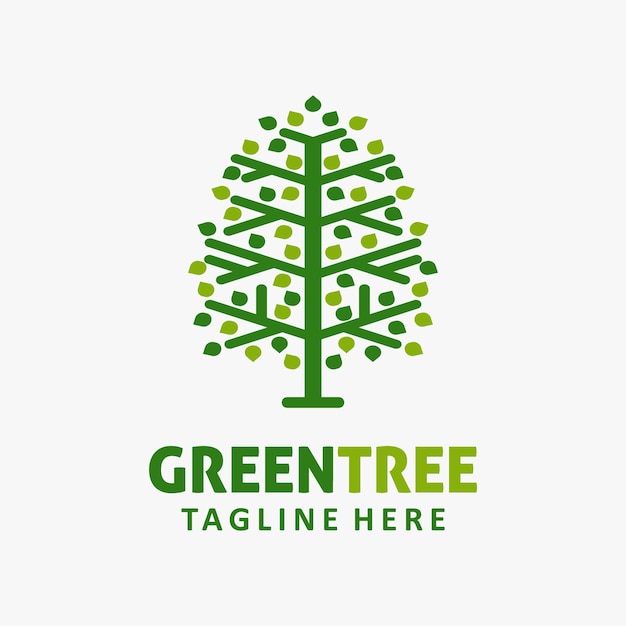 Diseño de logotipo de árbol geométrico abstracto