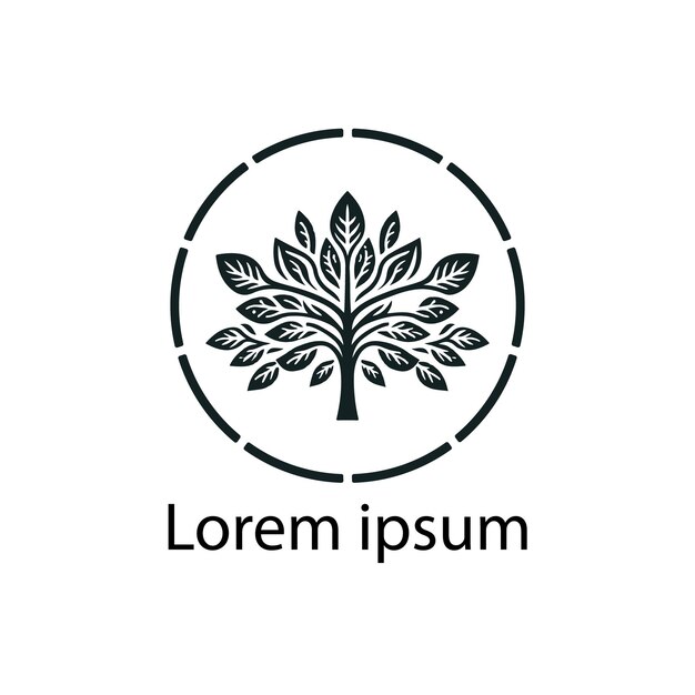 Diseño del logotipo del árbol y la hoja vectorial