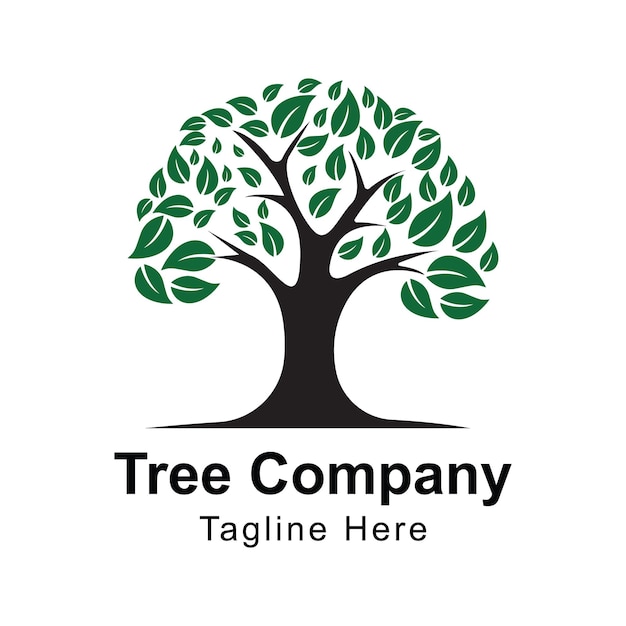 Diseño del logotipo del árbol Ilustración de la planta de aprendizaje de los niños