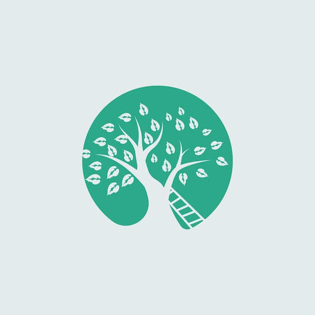 Diseño del logotipo del árbol Jardín de juegos Vector Educación Icono del árbol