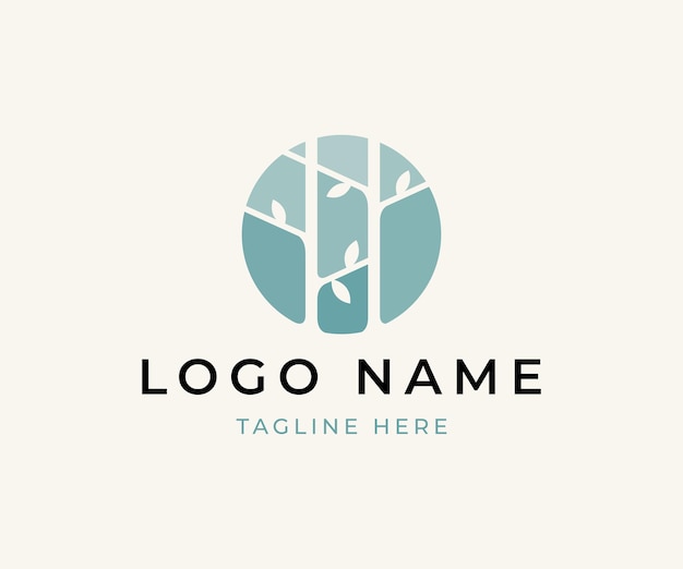 Vector diseño del logotipo del árbol con la letra h