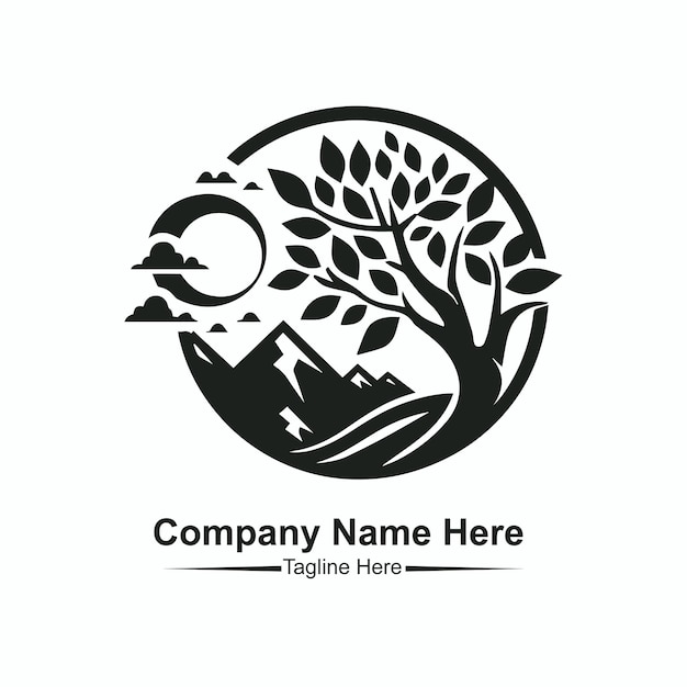 Diseño del logotipo del árbol natural