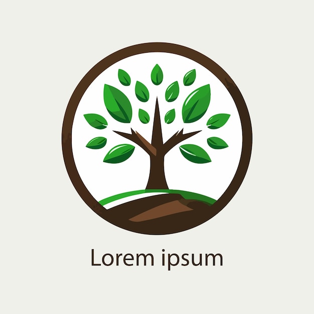 Diseño del logotipo del árbol natural