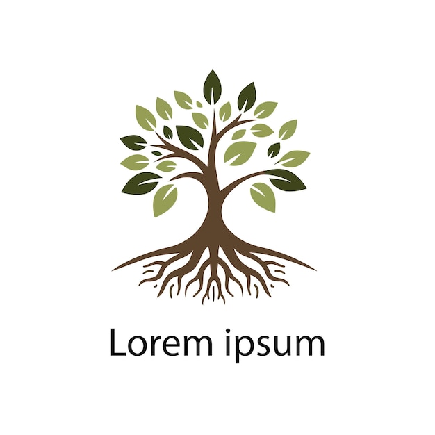 Diseño del logotipo del árbol natural