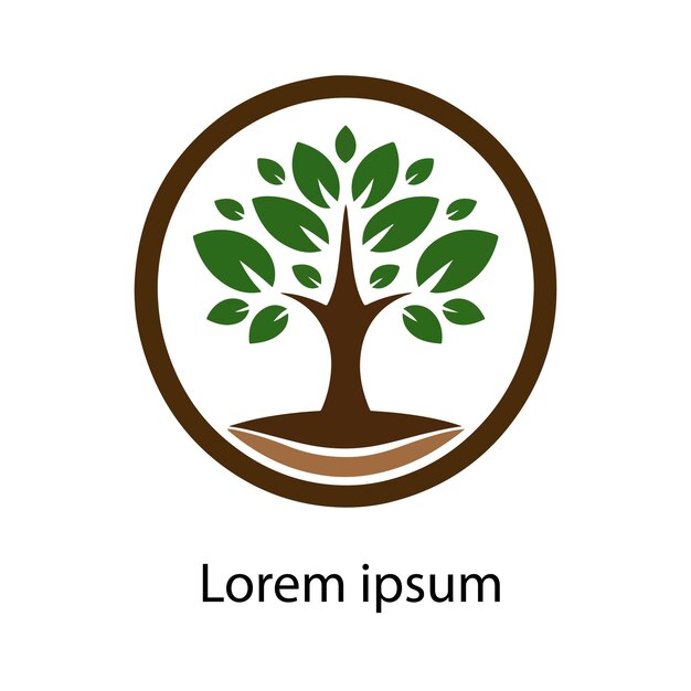 Diseño del logotipo del árbol natural