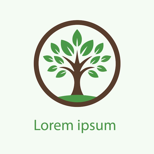 Diseño del logotipo del árbol natural