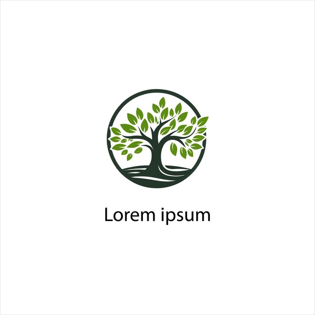 Diseño del logotipo del árbol natural
