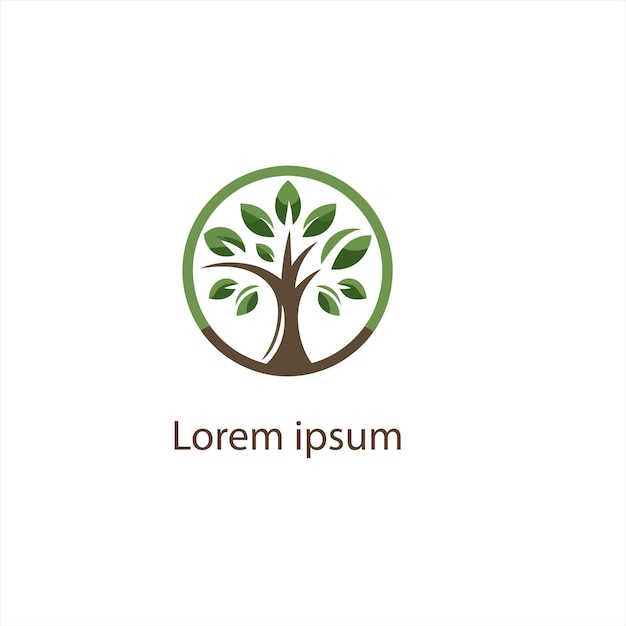 Diseño del logotipo del árbol natural