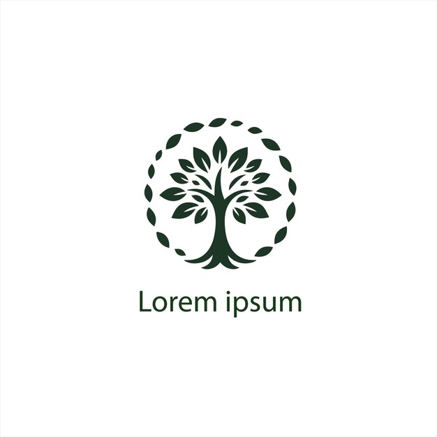Diseño del logotipo del árbol natural