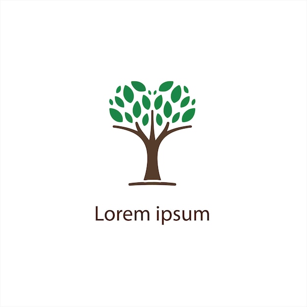 Diseño del logotipo del árbol natural