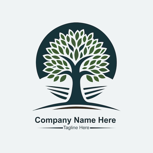 Diseño del logotipo del árbol natural