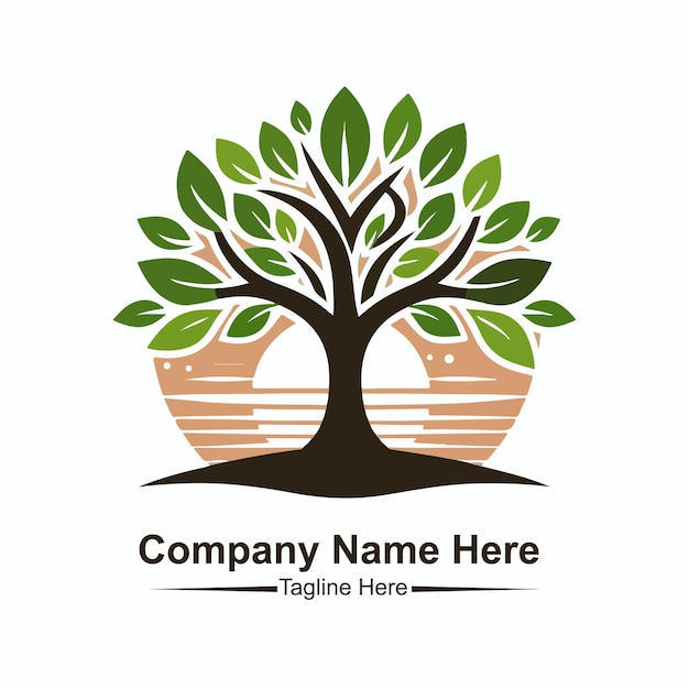 Diseño del logotipo del árbol natural