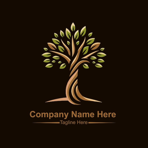 Diseño del logotipo del árbol natural