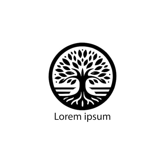 diseño del logotipo del árbol natural