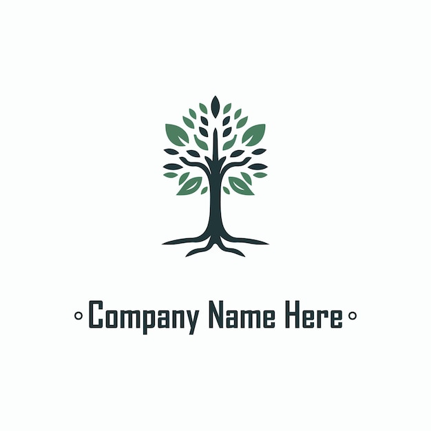 Diseño del logotipo del árbol natural