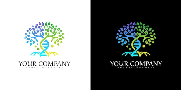 Diseño de logotipo de árbol de naturaleza vectorial Plantilla de diseño de vector de logotipo de naturaleza de símbolo de ciencia