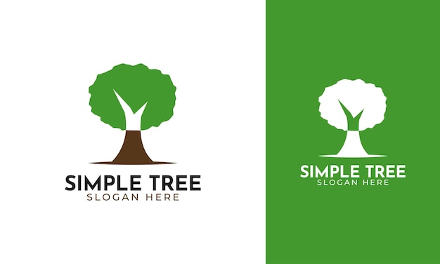 diseño de logotipo de árbol simple