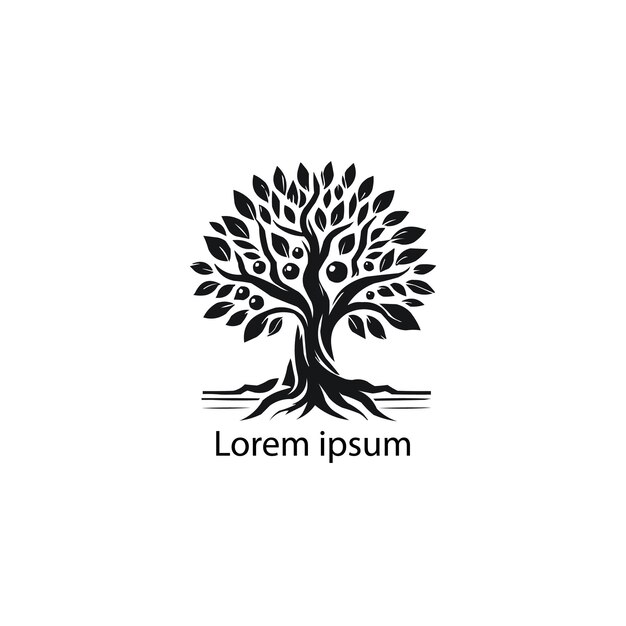 Diseño de logotipo de árbol verde natural Bonsai Ilustración del logotipo del árbol hoja y madera
