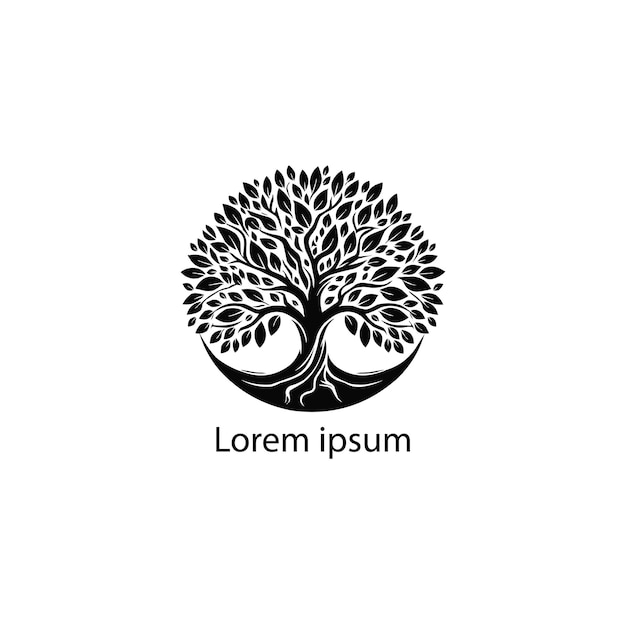 Diseño de logotipo de árbol verde natural Bonsai Ilustración del logotipo del árbol hoja y madera