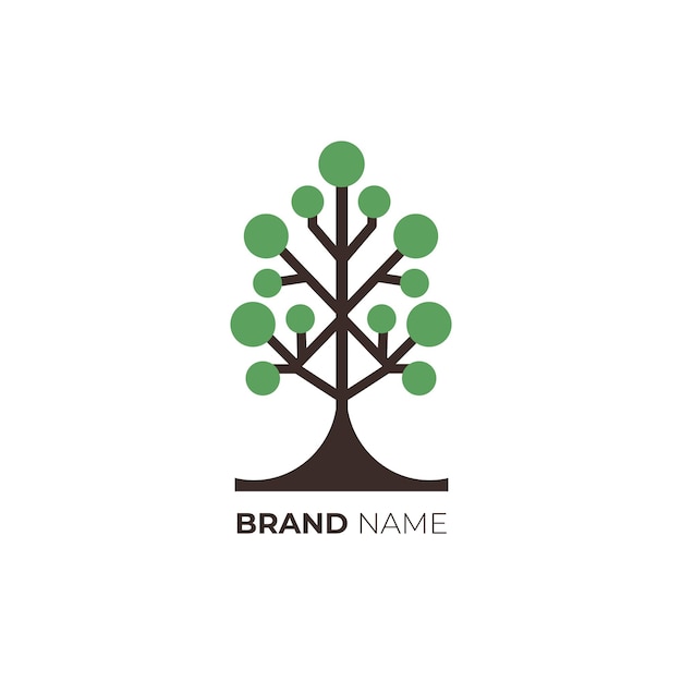 Diseño del logotipo del árbol verde