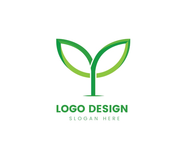 Diseño de logotipo de árbol verde