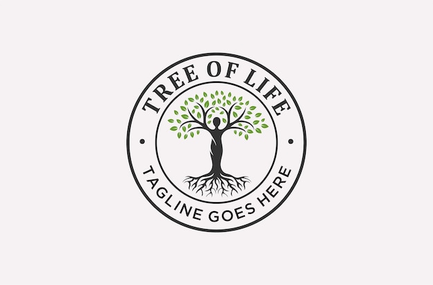Diseño de logotipo de árbol de la vida o salud mental.