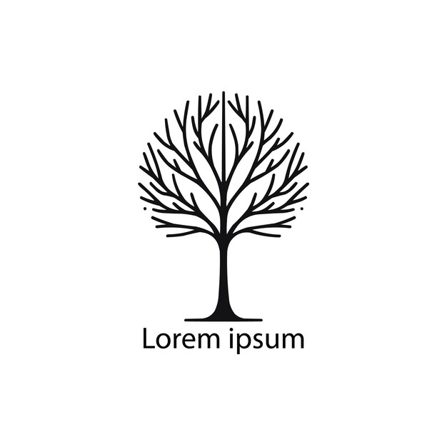 un diseño de logotipo de árbol de yoga
