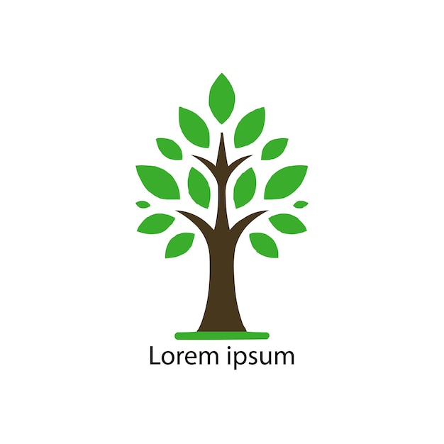 un diseño de logotipo de árbol de yoga