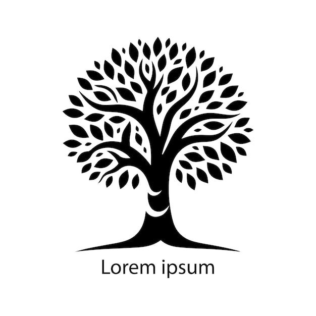 Un diseño de logotipo de árbol