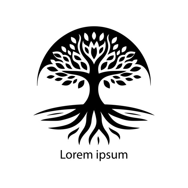 Un diseño de logotipo de árbol