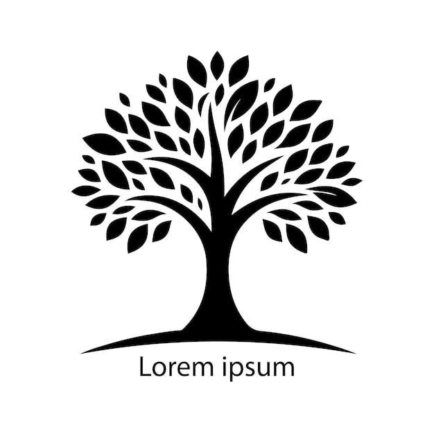 Un diseño de logotipo de árbol