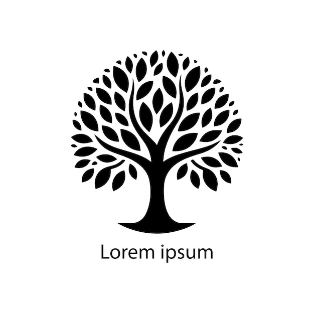 Un diseño de logotipo de árbol