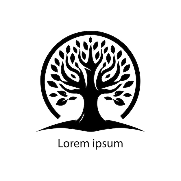 Un diseño de logotipo de árbol