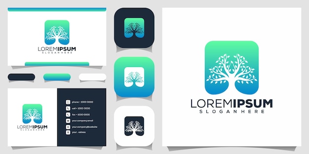 Diseño de logotipo de árbol