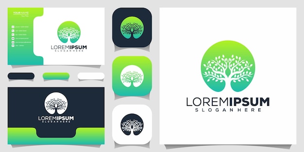 Diseño de logotipo de árbol