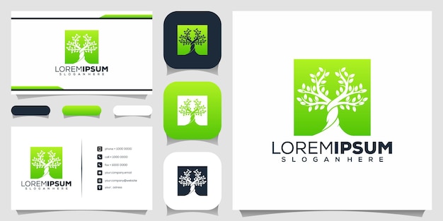 Diseño de logotipo de árbol