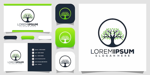 Diseño de logotipo de árbol