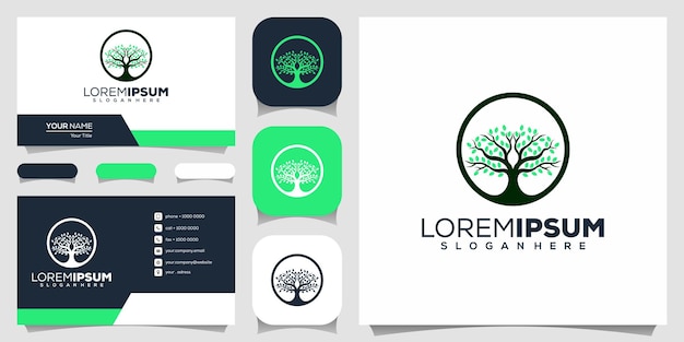 Diseño de logotipo de árbol