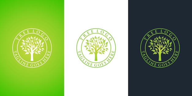 Diseño de logotipo de árbol