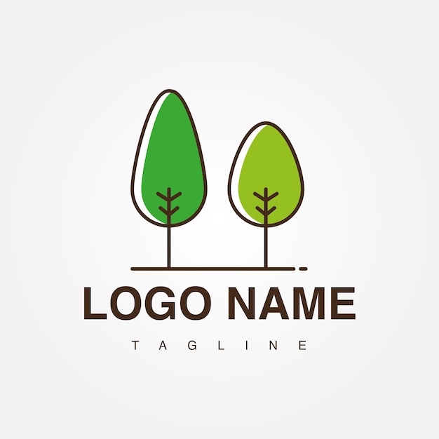 Diseño de logotipo de árboles