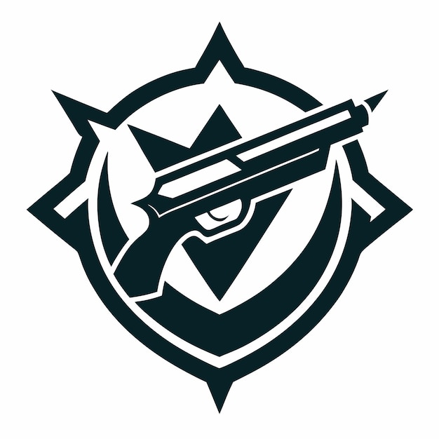 diseño de logotipo de arma concepto de arte vectorial e ilustración
