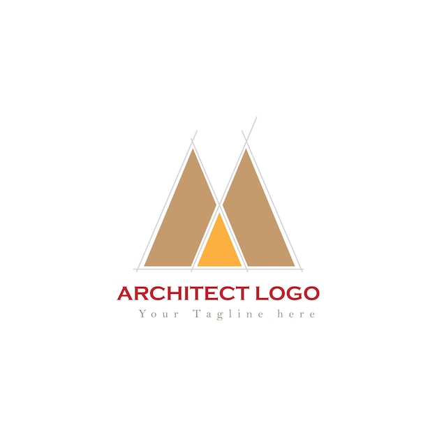 Diseño de logotipo de arquitecto moderno